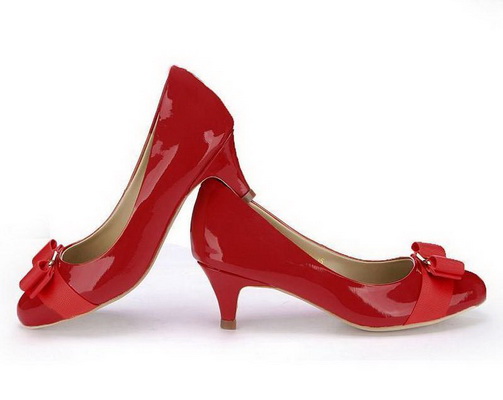 Ferragamo Shallow mouth kitten heel Shoes Women--002